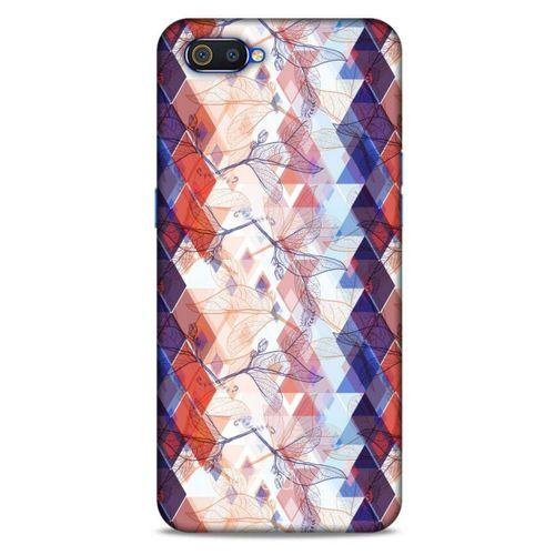 Oppo Realme C2 Kılıf Pastel Renkler (3) Kapak Kırmızı Lacivert