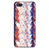 Oppo Realme C2 Kılıf Pastel Renkler (3) Kapak Kırmızı Lacivert