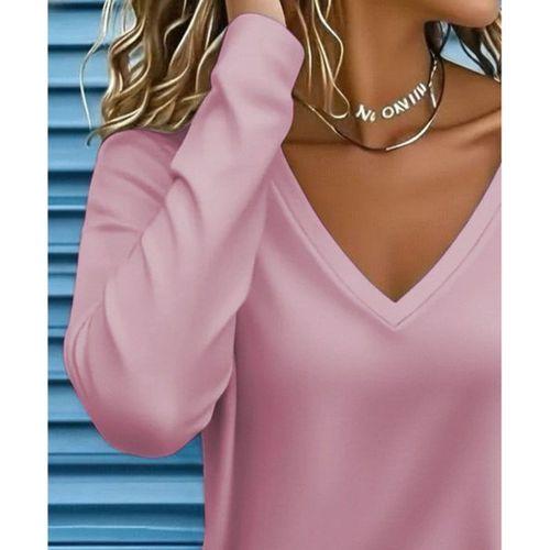 Kadın Uzun Kollu V Yakalı Dalgıç Bluz