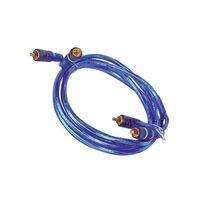PowerMaster PM-936 2 RCA - 2 RCA Erkek 1.7 Metre Mavi Şeffaf Oto Amfi Ses Kablosu