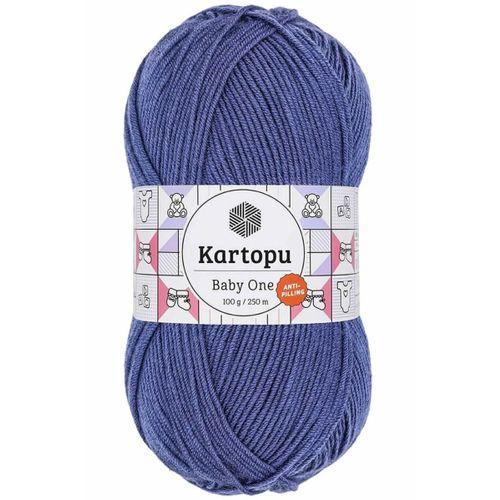 1 Adet Baby One Tüylenmeyen El Örgü İpi Yünü Açık Lacivert K604