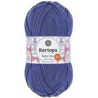 1 Adet Baby One Tüylenmeyen El Örgü İpi Yünü Açık Lacivert K604