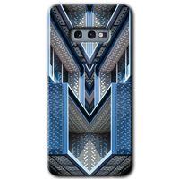 MRCİLETİSİM Samsung Galaxy S10e Kılıf Baskılı Kapak - Retro Building + 5D Tam Kaplayan Cam