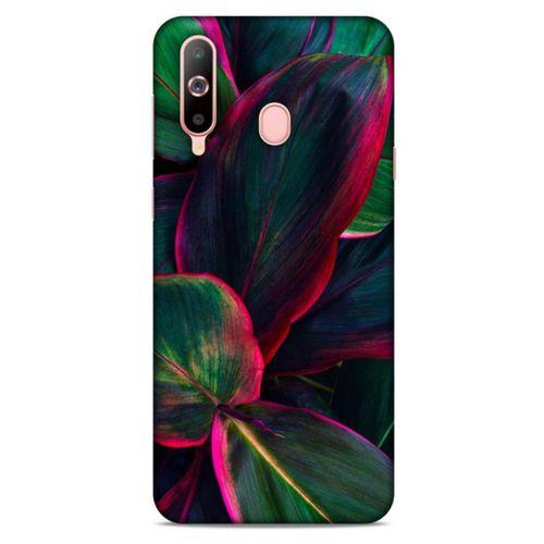 Lopard Samsung Galaxy A60 Uyumlu Kılıf Bahar (25) Antişok Kapak Fuşya Yeşil
