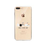 iPhone 8 Plus Şirin Kedicikler Tasarımlı Premium Şeffaf Silikon Kılıf