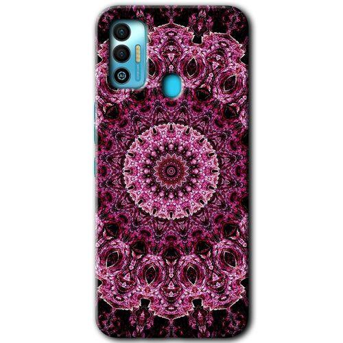 Tecno Spark 7T Kılıf HD Desen Baskılı Arka Kapak - Mandala Patterns Kaleidoscope + Kırılmaz Cam