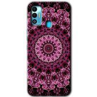 Tecno Spark 7T Kılıf HD Desen Baskılı Arka Kapak - Mandala Patterns Kaleidoscope + Kırılmaz Cam