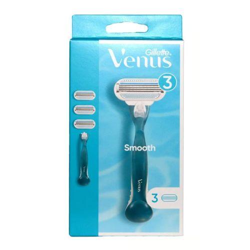 Gillette Venüs Smooth Kadın Tıraş Makinesi + 3 Yedek Tıraş Bıçağı