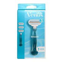 Gillette Venüs Smooth Kadın Tıraş Makinesi + 3 Yedek Tıraş Bıçağı