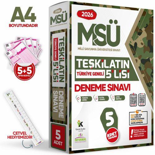 2026 MSÜ Teşkilatın 5lisi Özgün Deneme Paketi Yeni Nesil Türkiye Geneli Çözümlü Analitik Yayınları