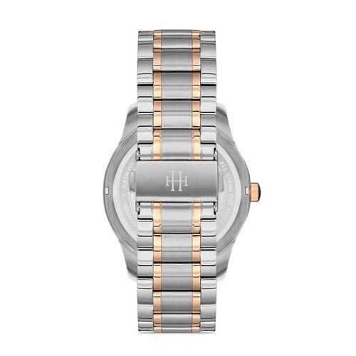 Hislon CL113T-03SR Japon Analog Çelik Rose/Gri 42 mm Safir Cam Erkek Kol Saati