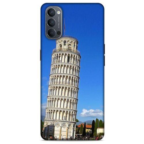 Oppo Reno 4 Kılıf Dünya Mimarisi (21) Koruyucu Kapak Pisa Kulesi İtalya