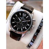 Daniel Klein Erkek Kol Saati 30 Metre Suya Dayanıklı Deri Kayış Kordon + Bileklik Hediyeli VS.BLKT.0673