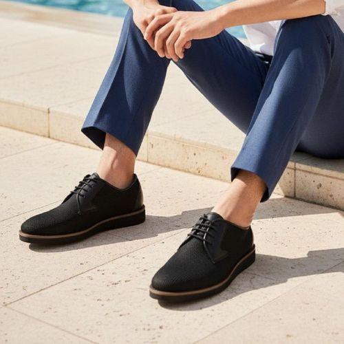 Conteyner 232 Siyah lazer işleme Günlük Erkek Casual Ayakkabı