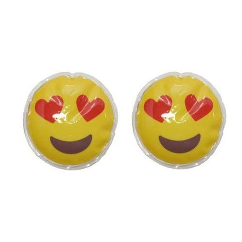Kalp Emoji Cep Sobası,El Isıtıcı,2 Adet Sıcak Su Torbası Pvc 9Cm