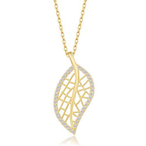 Lucky Life 925 Ayar Gumuss Gold Yaprak Lucky Life Lucky Life Kadın Kolye