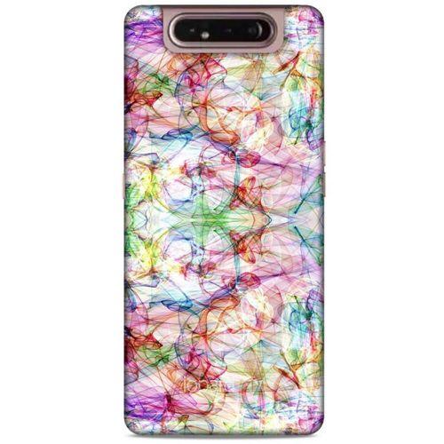Samsung Galaxy A80 Kılıf Pastel Renkler (12) Koruyucu Silikon Beyaz Mavi