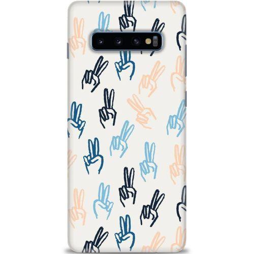 Samsung Galaxy S10 Plus Kılıf HD Baskılı Kılıf - Tavşan Kulağı + Tam Ekran Koruyucu