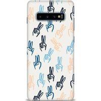 Samsung Galaxy S10 Plus Kılıf HD Baskılı Kılıf - Tavşan Kulağı + Tam Ekran Koruyucu