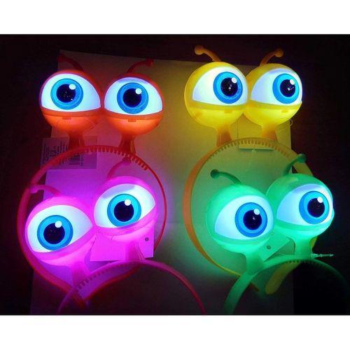 Rengarenk 3 Farklı Fonksıyonda Yanan Led Işıklı Uzaylı Göz Taç