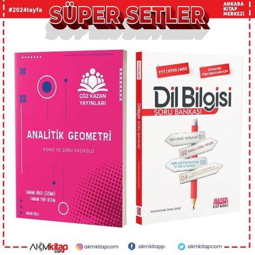 Çöz Kazan TYT AYT Analitik Geometri ve AKM Dil Bilgisi Soru Bankası Seti 2 Kitap
