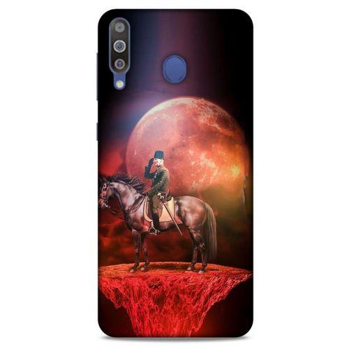 Samsung Galaxy M30 Kılıf Atatürk (49) Ultra Silikon Kılıf Uzay