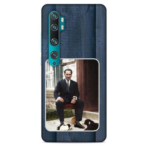 Xiaomi Mi Note 10 Pro Kılıf Atatürk (37) Silicone Cover Laci Ahşap