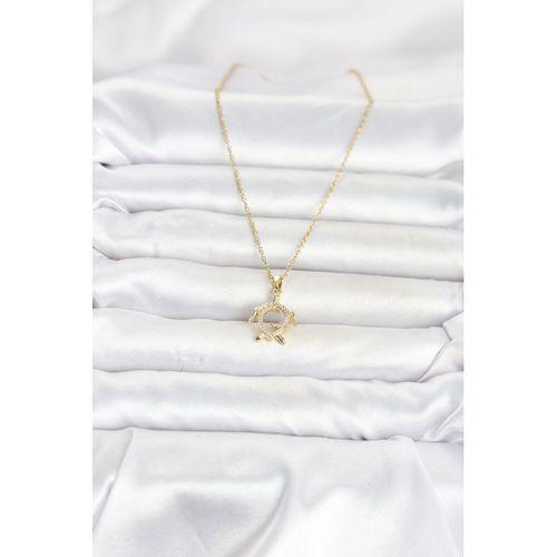 316L Çelik Zincir Gold Renk Caretta Caretta Model Kadın Kolye