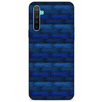Oppo Realme 6i Kılıf Patchwork (43) Thin Fit Kılıf Mavi Tonları