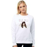 Demi The Neon Lights Tour Baskılı Beyaz Kadın Sweatshirt