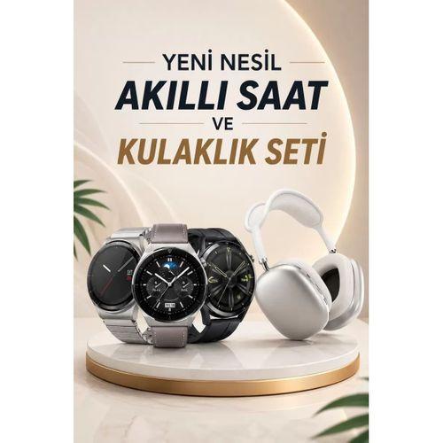 Yeni Nesil Sesli Görüşme Akıllı Saat Ve Powerbank Çoklu Şarj Girişli Bluetooth Kulaklık Nabız Ölçer