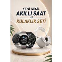 Yeni Nesil Sesli Görüşme Akıllı Saat Ve Powerbank Çoklu Şarj Girişli Bluetooth Kulaklık Nabız Ölçer