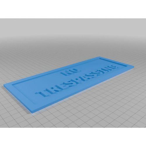 Girilmez Tabelası – 3D Baskı Uyarı Levhası (Bu ürün Sadece Plastik parçadır - Almadan Önce Soru Sorabilirsiniz)
