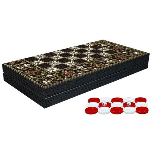 Klasik Sedef İşlemeli Tavla