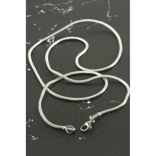 Silindir Zincir Çelik Kolye 55 cm