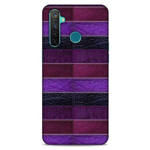 Oppo Realme 5 Pro Kılıf Patchwork (14) Lansman Kılıf Mor Bordo