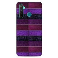 Oppo Realme 5 Pro Kılıf Patchwork (14) Lansman Kılıf Mor Bordo