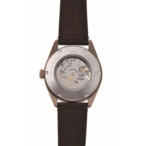 Orient RE-AV0115B00B KurOtomatik Deri Kahverengi Open Heart Safir Cam 41 mm Erkek Kol Saati