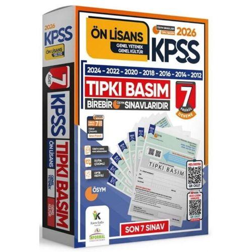 2026 KPSS Ön Lisans ÖSYM Çıkmış Soru Tıpkı Basım 7 li Deneme İnformal Yayınları