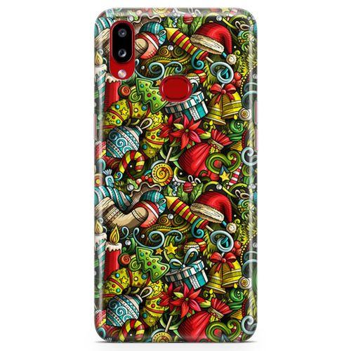 Samsung Galaxy A10s Kılıf Mery Christmas Doodle Arka Kapak Koruma Desenli Full Koruyucu