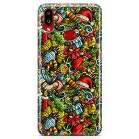 Samsung Galaxy A10s Kılıf Mery Christmas Doodle Arka Kapak Koruma Desenli Full Koruyucu