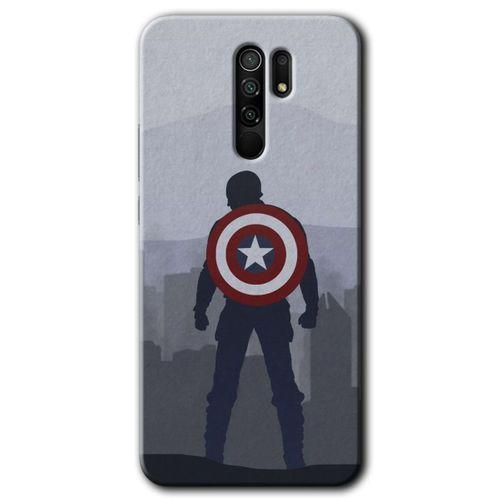 Redmi 9 Kılıf HD Desen Baskılı Arka Kapak - Captain Avenger