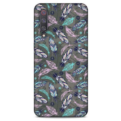 Xiaomi Mi 9 Kılıf Desenli Özel Seri Tüyler (6) Silikon Kılıf