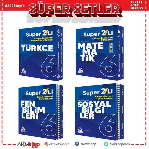 Örnek Akademi 6.Sınıf Süper İkili Türkçe Matematik Fen ve Sosyal Bilimler Seti 4 Kitap