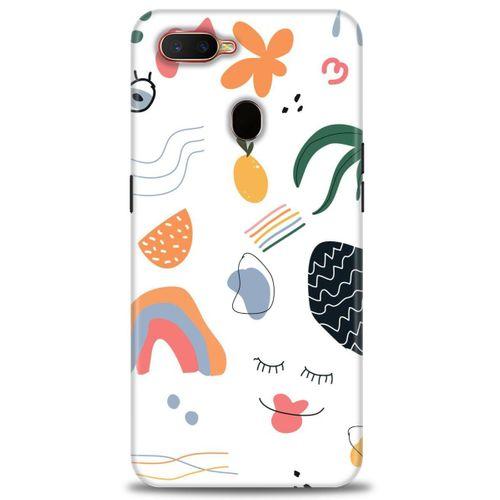Oppo AX7 Kılıf HD Baskılı Kılıf - Drawing + Tam Ekran Koruyucu