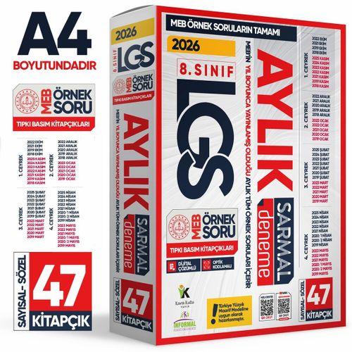 2026 8 Sınıf LGS Aylık SARMAL Deneme Seti MEB Örnek Soru Tıpkı Basım Çözümlü PAKET