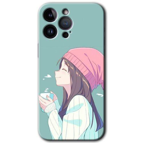 Potkal Hediye Fabrikası iPhone 14 Pro Max Kılıf HD Desen Baskılı Arka Kapak - Temperli Cam - Happy Girl