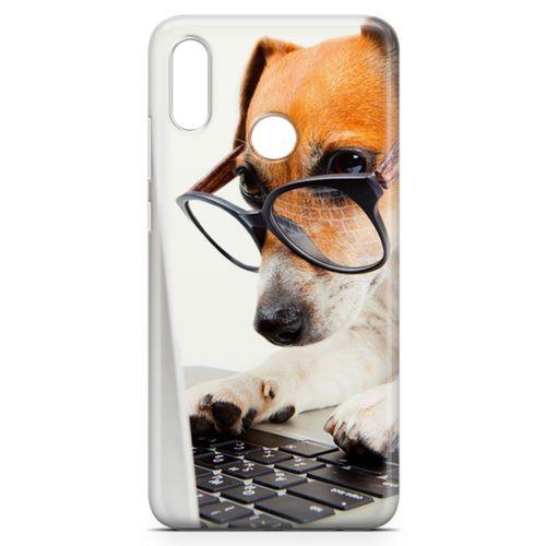 Huawei Y7 Prime 2019 Kılıf Gözlüklü Terrier Arka Kapak Koruma Desenli Full Koruyucu