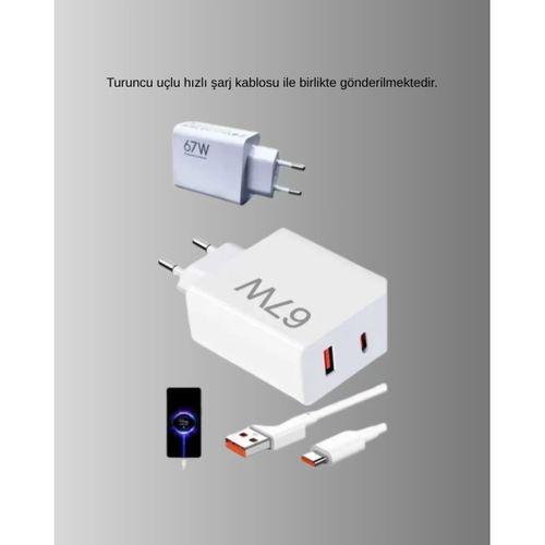 67w Süper Hızlı Şarj Adaptörü Ve Kablo Seti – Güvenli, Kompakt Ve Ergonomik Tasarım