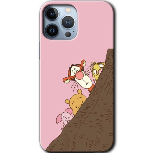 MRCİLETİSİM iPhone 13 Pro Max Kılıf Baskılı Kapak - Winnie the Pooh + 5D Tam Kaplayan Cam